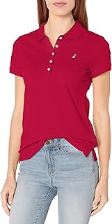 Women's 5-Button Short Sleeve Breathable 100% Cotton Polo Shirt
