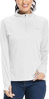 Women's UPF 50+ Sun Protection Shirt SPF Long Sleeve Lightweight Half-Zip Golf Outdoor Shirt Quick Dry Rash Guard
