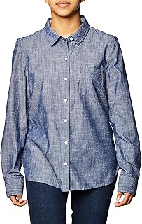 Women's Plus-Size Roll Tab Button Down Shirt