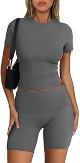 Womens 2 piece Lounge Sets Summer Workout Gym Matching Sets Clothing Going Out Two Piece Outfits Y2k Clothes