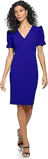 DKNY Women's Sheath Scuba Crepe Wear to Work Dress