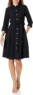 Women's Long Sleeve Button Through Shirtdress