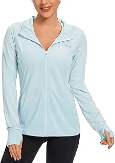 Women's UPF 50+ UV Sun Protection Clothing Zip Up Hoodie SPF Long Sleeve Sun Shirt Fishing Hiking Outdoor Jacket