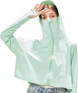 MOUNT TEC Womens UPF 50+ Cooling UV Protection Clothing Hooded Sun Protective Jacket Long Sleeve for Summer