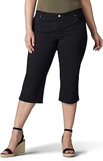 Women's Plus-Size Relaxed-Fit Denim Capri Jean