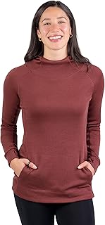 Women's Merino Wool Pullover Hoodie - Mid Weight - Wicking Breathable Anti-Odor