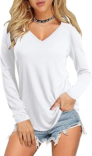 Womens Long Sleeve Dresses for Work Button Up Shirt Dress with Pockets