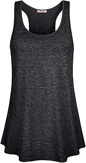 Womens Sleeveless Loose Fit Yoga Workout Racerback Tank Top