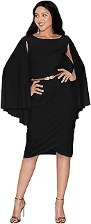 Womens Cape Long Sleeve Round Neck Cocktail with Leather Belt Mini Dress
