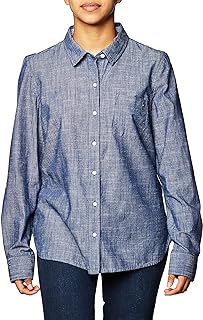 Women's Plus-Size Roll Tab Button Down Shirt