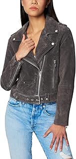 Womens Luxury Clothing Cropped Suede Leather Motorcycle Jackets, Comfortable & Stylish Coats