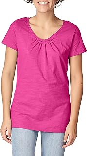 Women's Shirred V-Neck T-Shirt