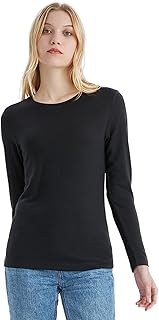 100% Merino Wool Shirt Women Thermoregulating Base Layer Moisture Wicking Long Sleeve Top for Travel Hiking