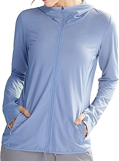 Women's Full Zip UPF 50+ Sun Protection Hoodie Jacket Long Sleeve Sun Shirt Hiking Outdoor Performance with Pockets
