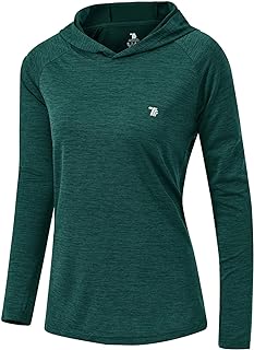 Womens UPF 50+ Sun Protection Hoodie Shirt Long Sleeve Fishing Hiking Outdoor UV Shirt Lightweight