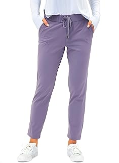 Women's Pants with Deep Pockets 7/8 Stretch Ankle Sweatpants for Golf, Athletic, Lounge, Travel, Work