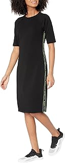 Men's Crew Neck T-shirt Dress With Logo Taping