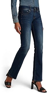 Women's Midge Saddle Mid Rise Bootleg Fit Jean in Neutro Stretch Denim Dark Aged