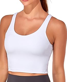 Sports Bra Womens Longline Padded Crop Tank Yoga Bras Workout Fitness Top