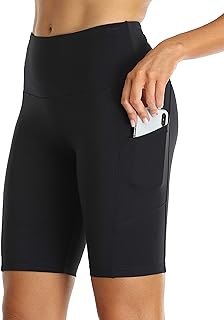 Women's Short Yoga Side Pockets High Waist Workout Running Shorts