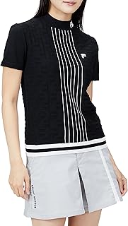 Women's Golf Wear, Short Sleeve Sweater, Autumn, Winter, Mock Neck, Knit Shirt (792640), Lightweight Mock Neck Shirt with Knit Material for Early Autumn