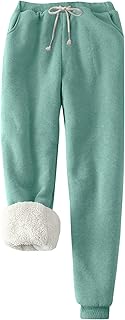 Women's Winter Warm Fleece Joggers Pants Sherpa Lined Athletic Active Sweatpants