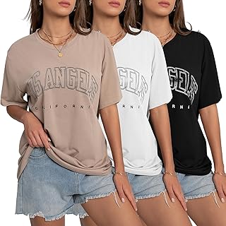 Oversized Tshirts for Women Short Sleeve Graphic Tees Loose Fit Summer Tops Crew Neck Basic Casual Y2K Tee Shirt