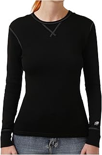Womens Base Layer 100% Merino Wool Heavyweight 400g Thermal Shirt for Women