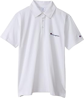 Champion C3-X361Z Men's Polo Shirt, Short Sleeve, 100% Cotton, Script Logo, Basic Polo Shirt