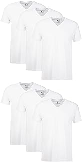 Men's White and Assorted V-Neck T-Shirts