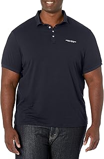 Men's Short Sleeve Contrast Logo Jersey Polo