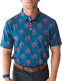 Men Polo Shirt - Short Sleeve Golf Apparel for Standout Performance On and Off The Golf Course - Printed Golf Polos for Men Dry Fit for Sports and Casual Wear