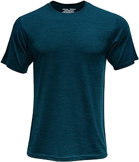 Men's Merino Wool Lightweight Hiking Running Workout Breathable Short Sleeve Crew Neck T Shirt