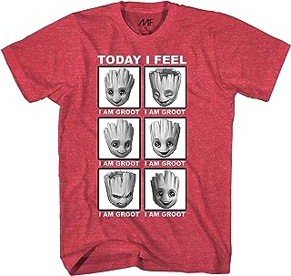 Men's Guardians of The Galaxy Groot Today I Feel Adult T-Shirt Tee