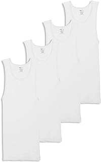 Men's Undershirt 100% Cotton A-Shirt Tank - 4 Pack