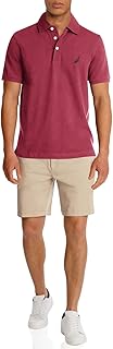 Men's Short Sleeve Solid Stretch Cotton Pique Polo Shirt