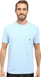 Men's Solid Crew Neck Short Sleeve Pocket T-Shirt