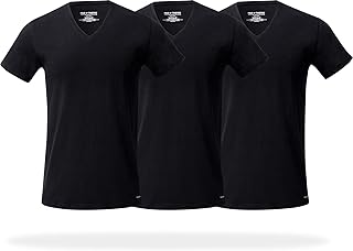 Slim Fit V-Neck T-Shirts for Men, 3 Pack, Tagless Super Soft Men’s Tshirts, AMZ Exclusive