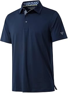 Mens Polo Shirts Short Sleeve Casual Solid Stylish Dry Fit Performance Designed Collared Golf Polo Shirts for Men