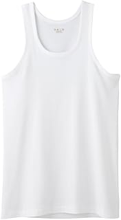 KQ5020 Men's Tank Top, Comfortable Workshop, All Seasons, Run-type, Running Shirt, 100% Cotton, Made in Japan, Underwear, Antibacterial, Odor Resistant
