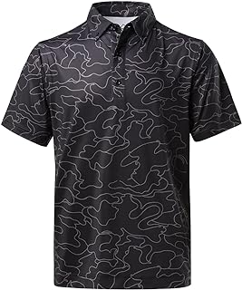 Mens Polo Shirts Performance Moisture Wicking Dry Fit Mens Golf Shirt
