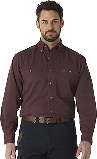 Riggs Workwear Men's Logger Twill Long Sleeve Work Shirt