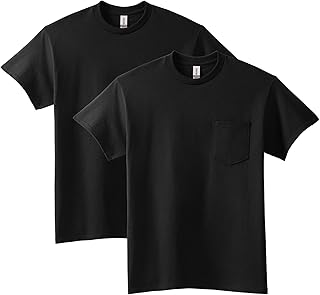 Men's Ultra Cotton Adult T-Shirt with Pocket, 2-Pack