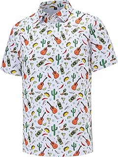 Men's Golf Polo Shirts Short Sleeve Performance Moisture Wicking Quick Dry Golf Shirts for Men