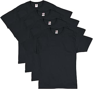 Men's Essentials T-shirt Pack, Crewneck Cotton T-shirts for Men, 4 Or 6 Pack Available
