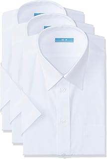 Atelier Sanrokugo Men's Shirt Set, Short Sleeve, Set of 3, Shape Stability, Business and Cool Biz, For Ceremonial Occasions