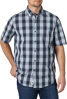 Men's Big & Tall Short Sleeve Plaid Shirt
