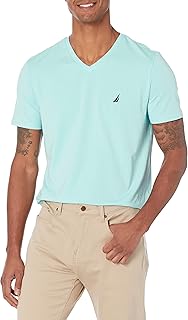 Men's Short Sleeve Solid Classic Fit V-Neck T-Shirt