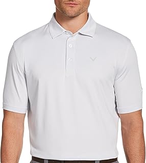 Men's Fine Line Stripe Short Sleeve Golf Polo Shirt