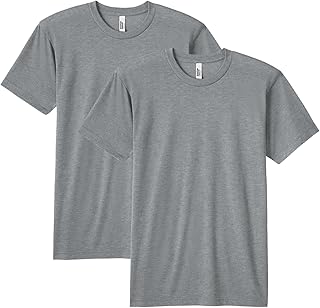 Tri-Blend Crewneck Short Sleeve Track T-Shirt, 2-Pack